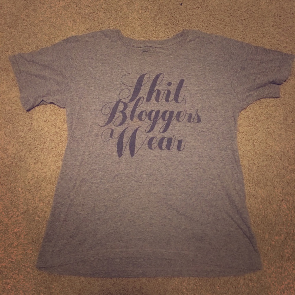 Soft gray T-shirt with fun saying